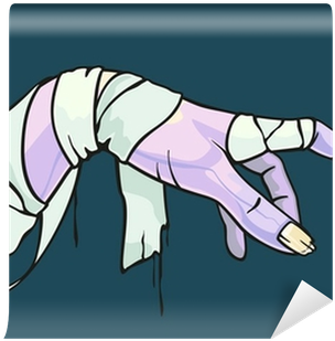 Scary Halloween Illustration Of A Mummy Hand Wall Mural - Illustration (400x400), Png Download