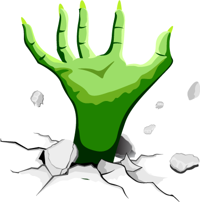 Scary Hand Halloween Witchstickers Darkside - Darkside (399x404), Png Download