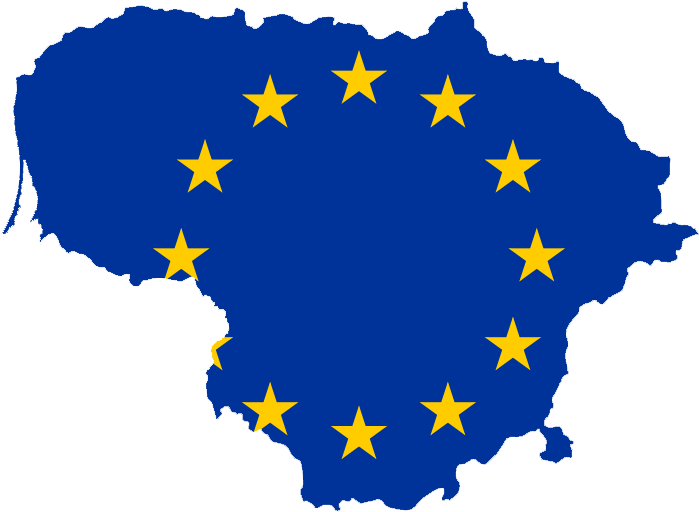 Flag-map Of Ltu Eu - Lithuania Map Vector (800x600), Png Download