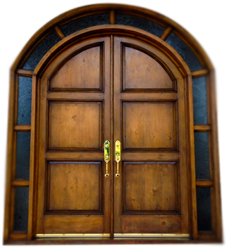 Refinished Entry Door - Arch (370x367), Png Download