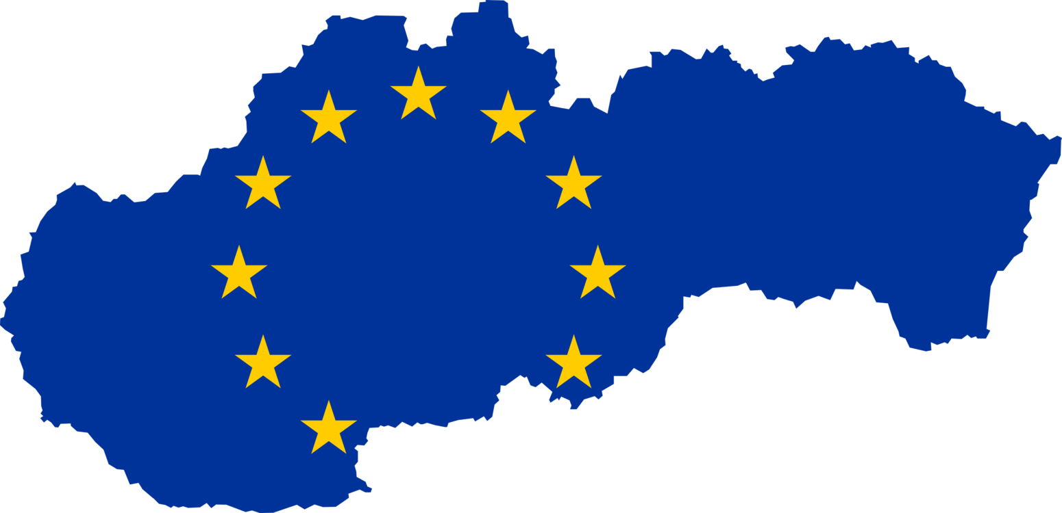 Slovakia Member State Of The European Union Map Flag - Slovakia Vector Map (703x340), Png Download