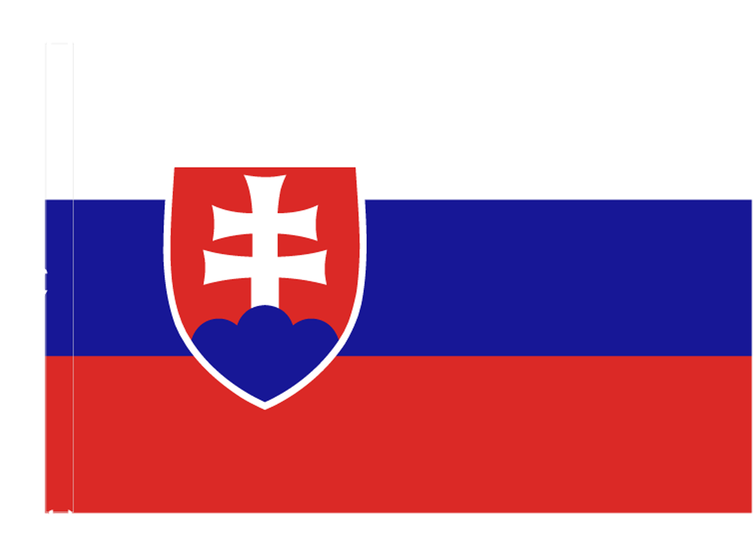 Slovakia Flag With Snap Hook H - Slovakia Flag (1772x1181), Png Download