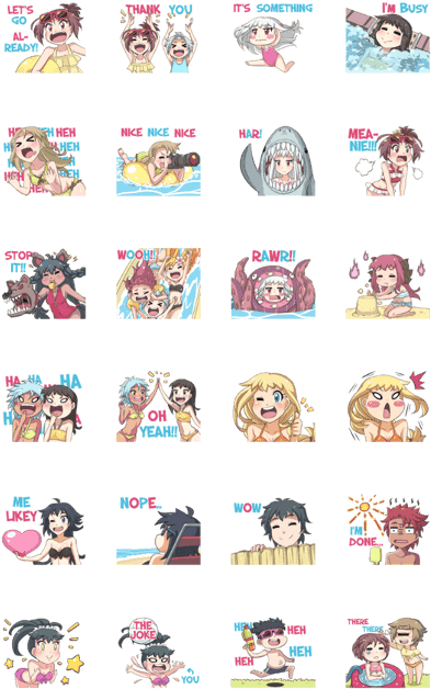 Lily & Marigold Tropical Island - Sticker (420x673), Png Download
