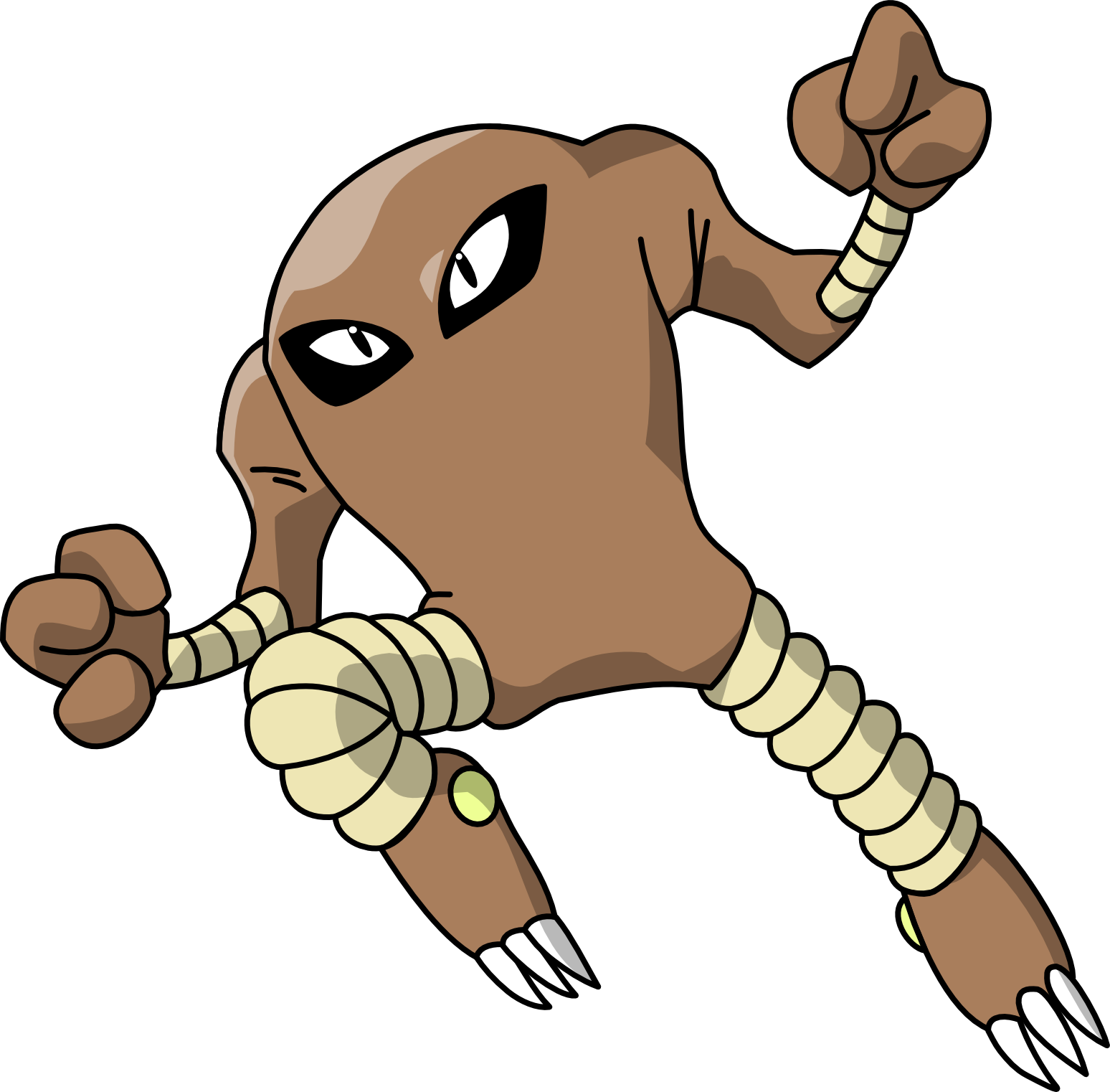 Hitmonlee - Hitmonlee Pokemon (1548x1522), Png Download