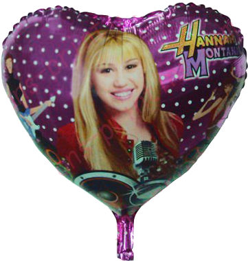 Hannah Montana 19" Heart Shaped - Hannah Montana: One In A Million (2008) (378x395), Png Download