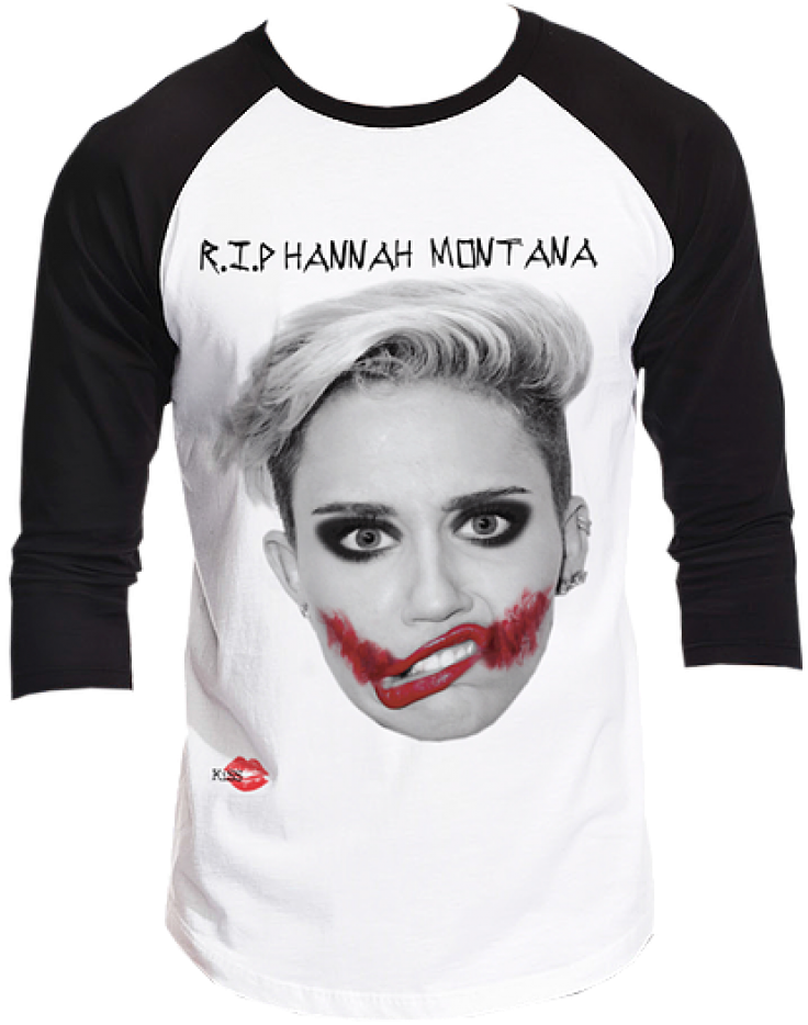 Additional Views - Camiseta Da Miley Cyrus Estampada - 2 (746x964), Png Download