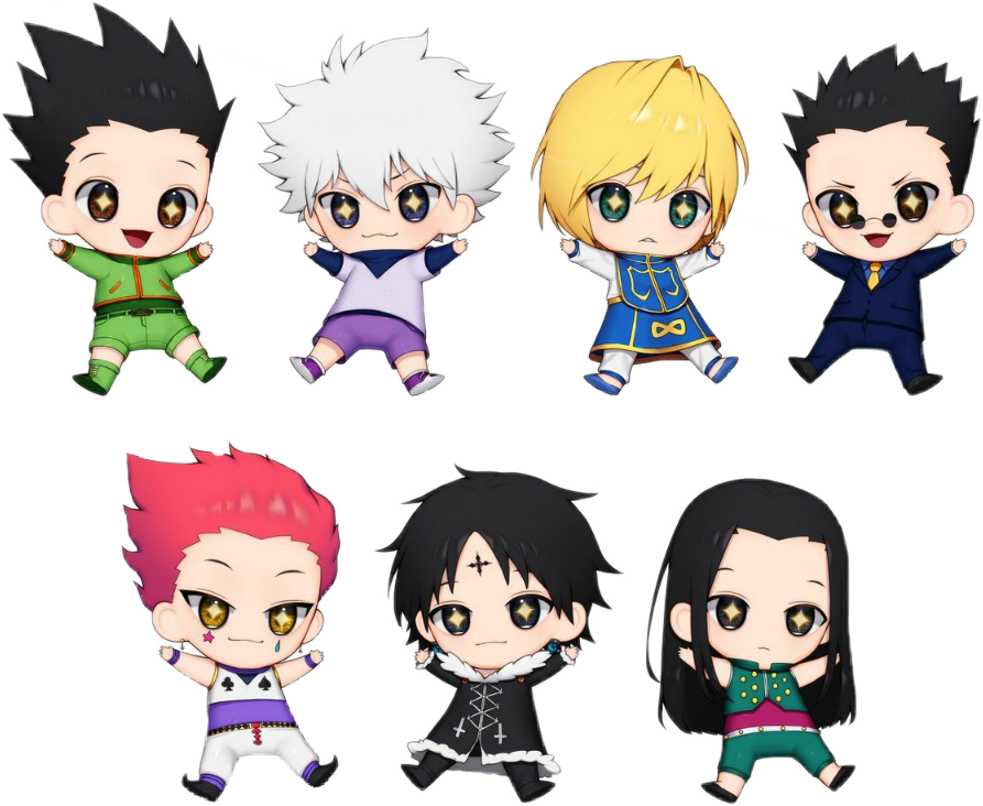 Hunterxhunter Hxh Gon Anime Hd Hisoka Killua Leorio - Hunter X Hunter Chibis (893x732), Png Download