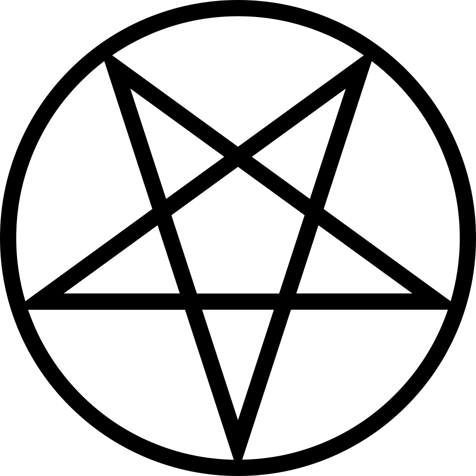 Halloween Magical Star Sign Inverted In A Circle Comments - Star Circle Sign (980x980), Png Download