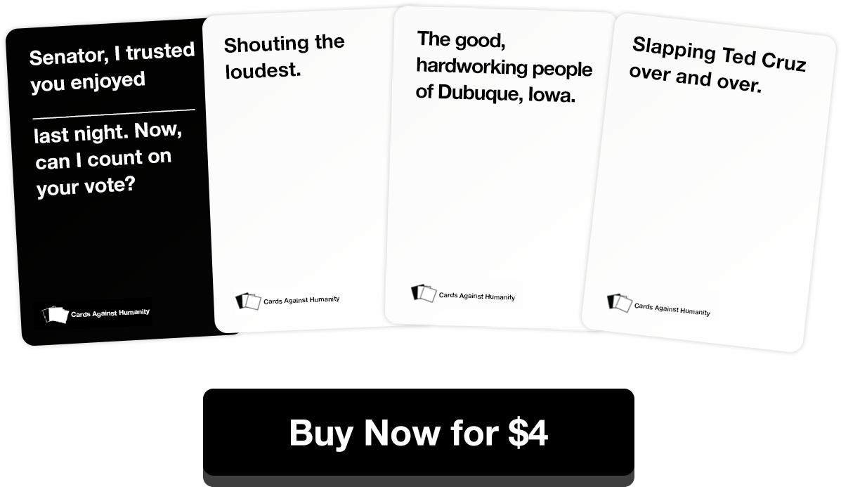 Cards Against Humanity Gets Political With Clinton - Trump Pack Cards Against Humanity (1200x800), Png Download