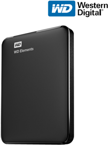 Wd Elements 1tb Portable Hard Drive - Western Digital (500x500), Png Download