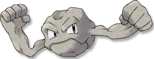 Racaillou - Pokemon Geodude (596x230), Png Download