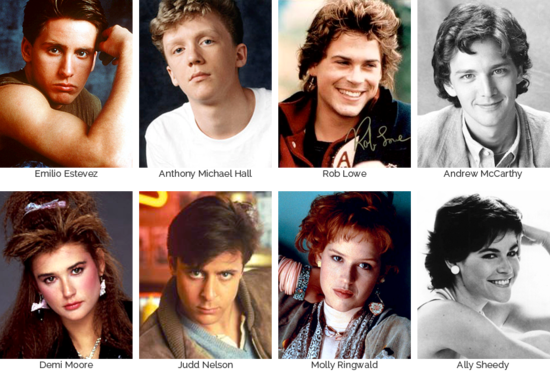 Brat-pack - (ss3445416) Rob Lowe Movie (550x372), Png Download