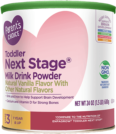 Next Stage Vanilla Formula At Walmart - Parent's Choice Toddler Formula (432x493), Png Download
