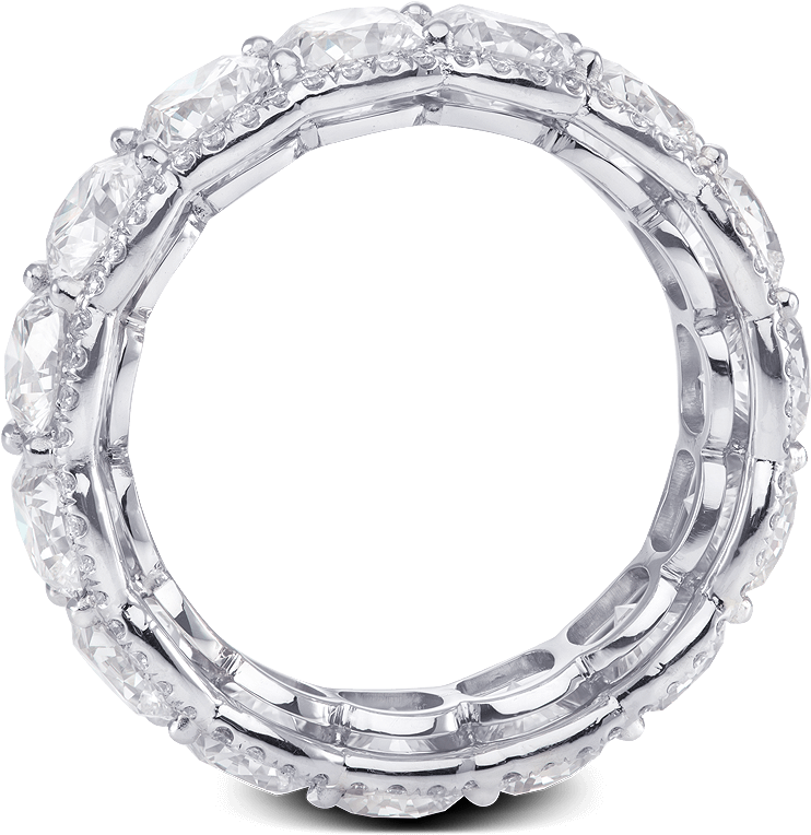 Ring Opulence Cushion Diamond Halo Eternity Wedding - Ring (1000x1000), Png Download