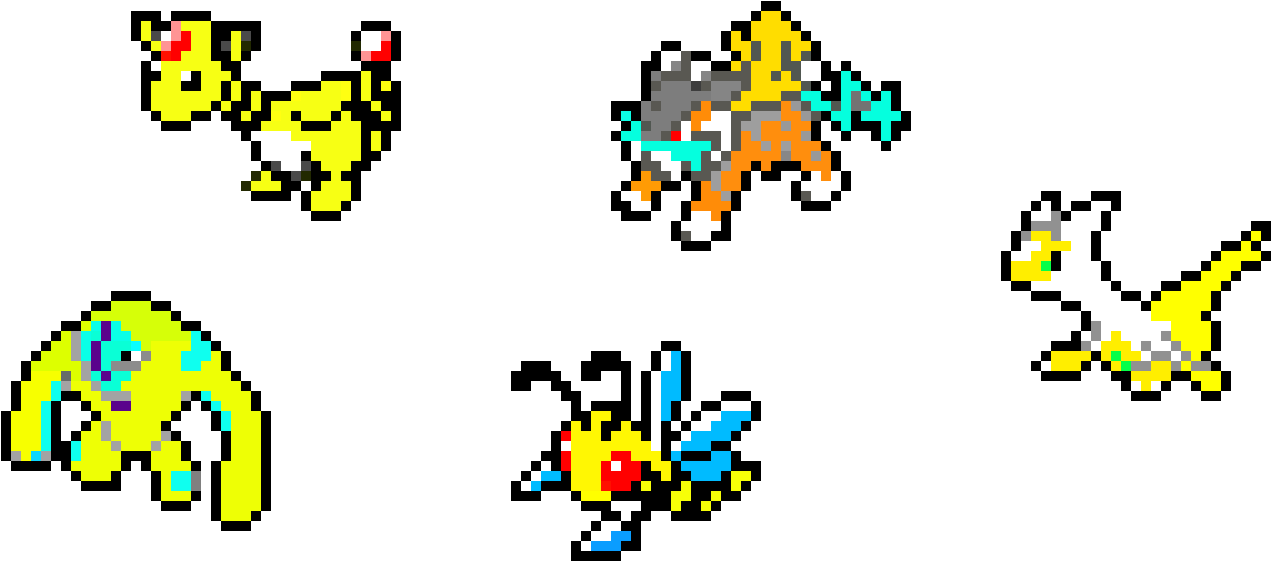 A Wild Beedrill And Latias And Deoxys - Pixel (1430x660), Png Download