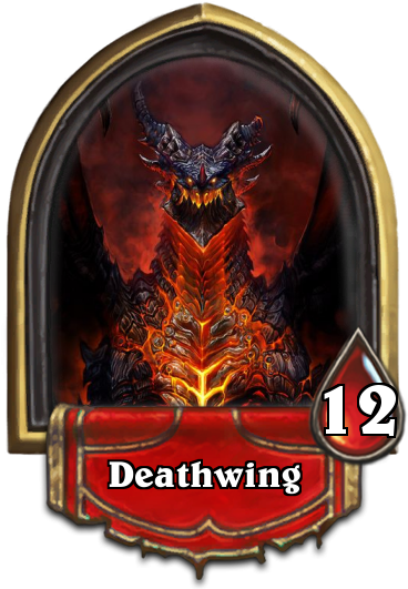 Deathwing Hero - Hearthstone Gold C Thun (400x550), Png Download