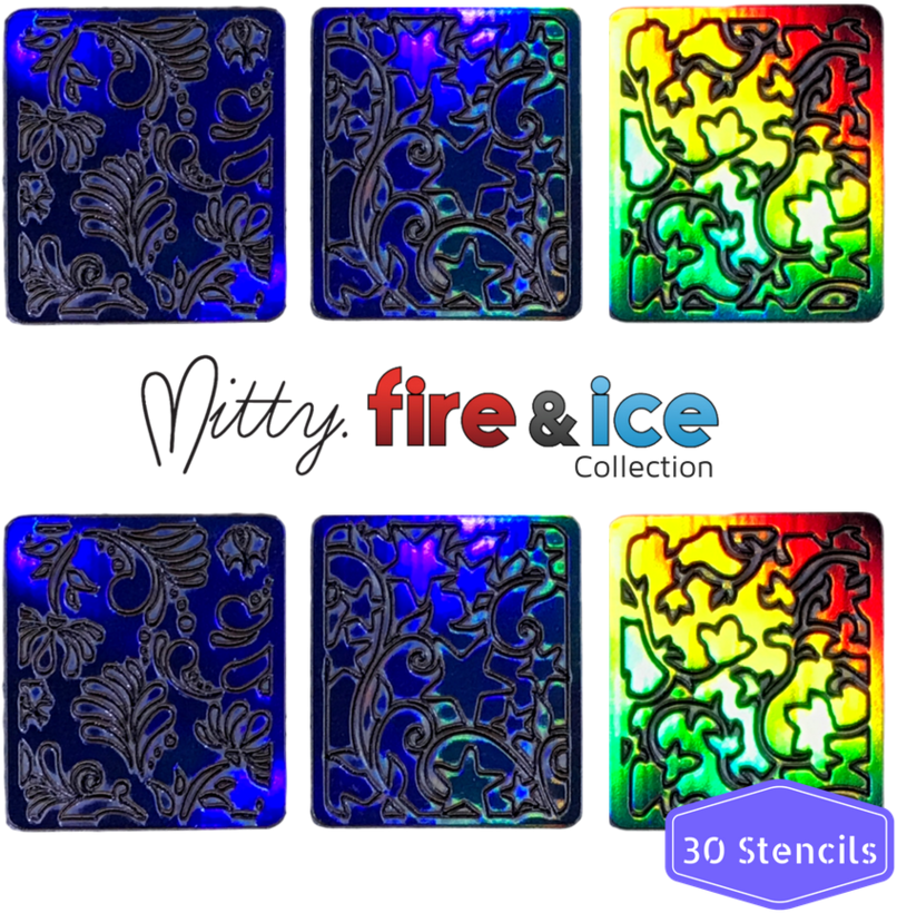 Fire & Ice Stencil - Nail (1024x1024), Png Download