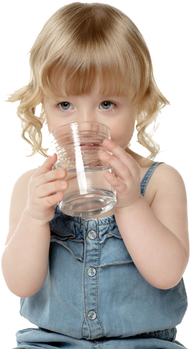 Baby Drinking Water - Baby Drinking Water Png (424x500), Png Download