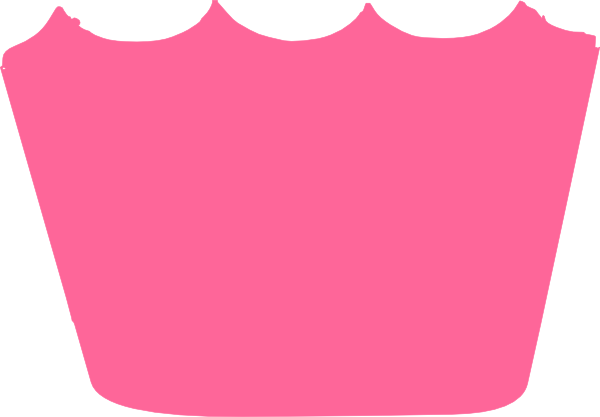 Pink Cupcake Cup Clip Art - Cupcake Paper Cover Clipart (600x417), Png Download