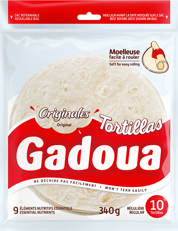 Tortillas 7 Pouces - Gadoua Moelleux Thick Slice Whole Wheat Bread (750x970), Png Download