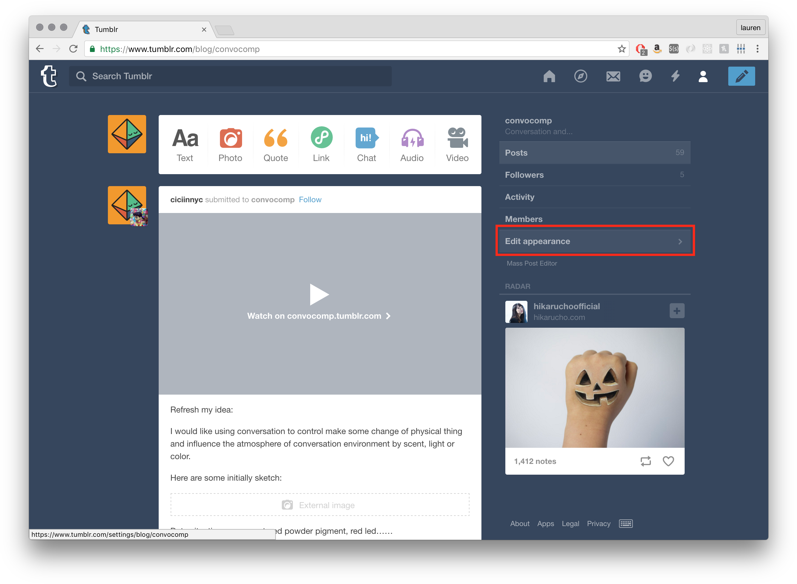 In Your Tumblr Dashboard, Navigate To Your Tumblr - Windows Font Tumblr Theme (2698x1978), Png Download