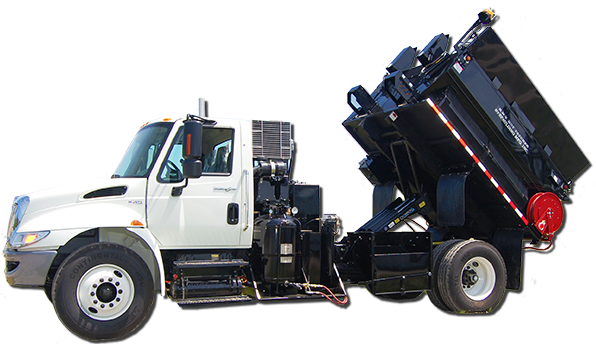 Truck Mount, Asphalt Truck, Asphalt Truck Mount, Asphalt - New Dump Patcher Asphalt Truck (600x360), Png Download