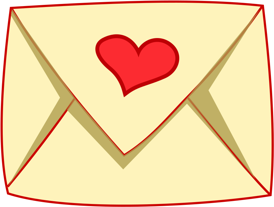 Love Letter Mail Valentine's Day - Post Letter Clip Art (957x750), Png Download