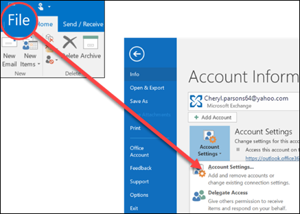 Use Advanced Setup To Add A Pop Or Imap Email Account - Sign Out Of Outlook 2016 Desktop (437x312), Png Download