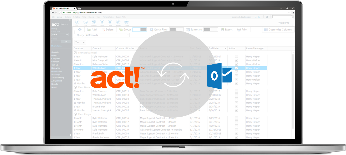 Contact Sync - Google Sync (1500x797), Png Download
