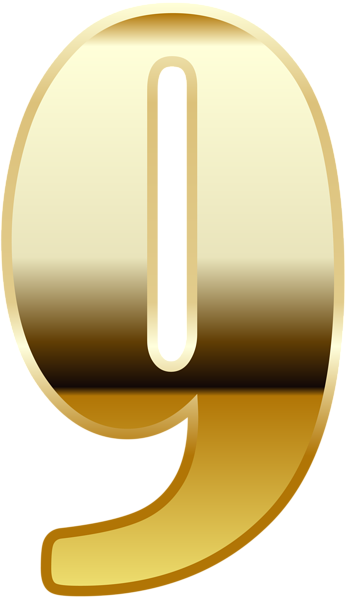 0, - Gold Numbers Png (349x600), Png Download