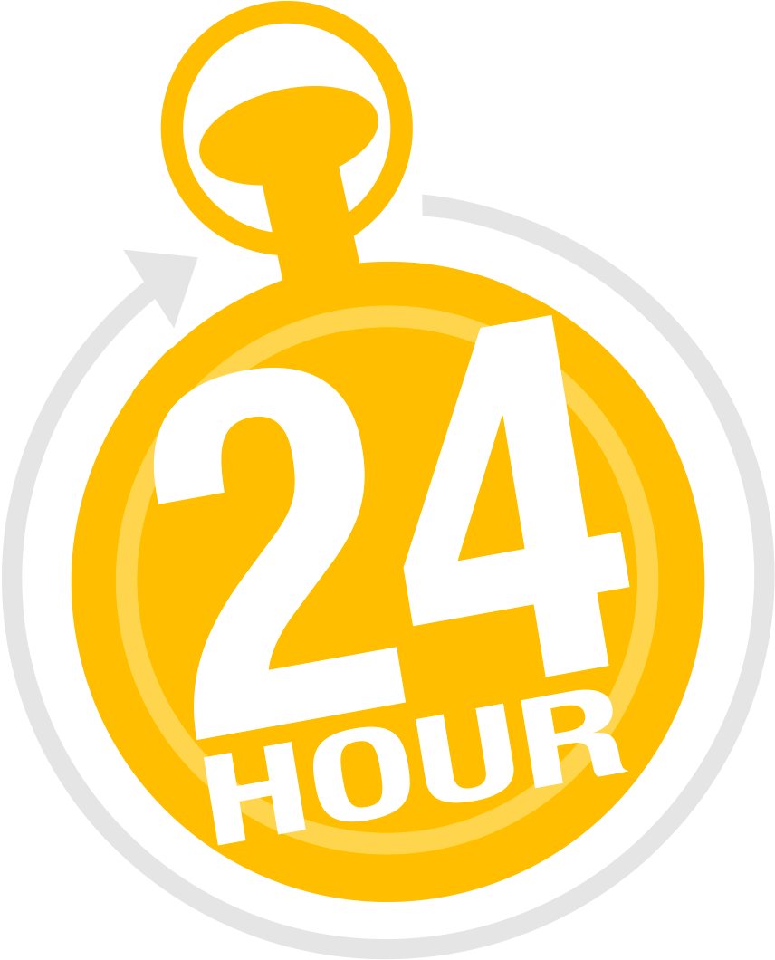 24-hour Gyms - 24 Hours Yellow Icon (1101x1109), Png Download