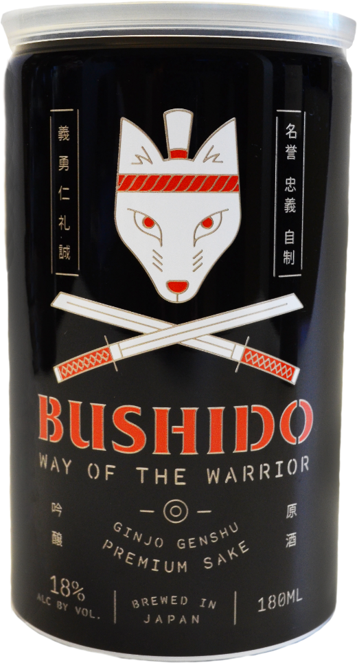 Bushido Way Of The Warrior Ginjo Genshu Sake - Bushido Sake Can (1000x1000), Png Download