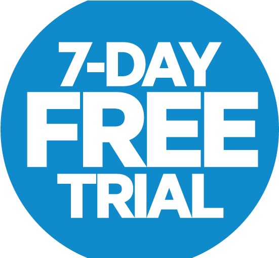 7 Day Trial - 7 Days Free (600x510), Png Download