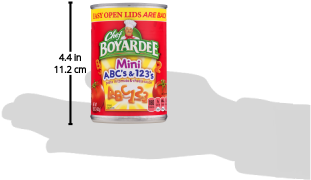 Chef Boyardee Mini Abc's And 123's, - Chef Boyardee Pasta On Tomato & Cheese Sauce, Abc's (400x400), Png Download