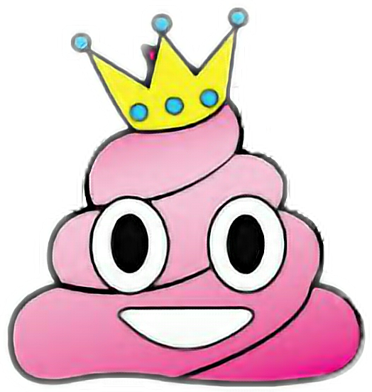 Princess Poo Princesspoo Pink Emojisticker Emoji Poop - Pink Princess Poop Emoji (524x552), Png Download