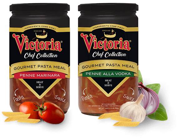 With Chef Collection, Victoria Now Delivers Heat And - Victoria Chef Collection Pasta Meal, Gourmet, Penne (574x443), Png Download