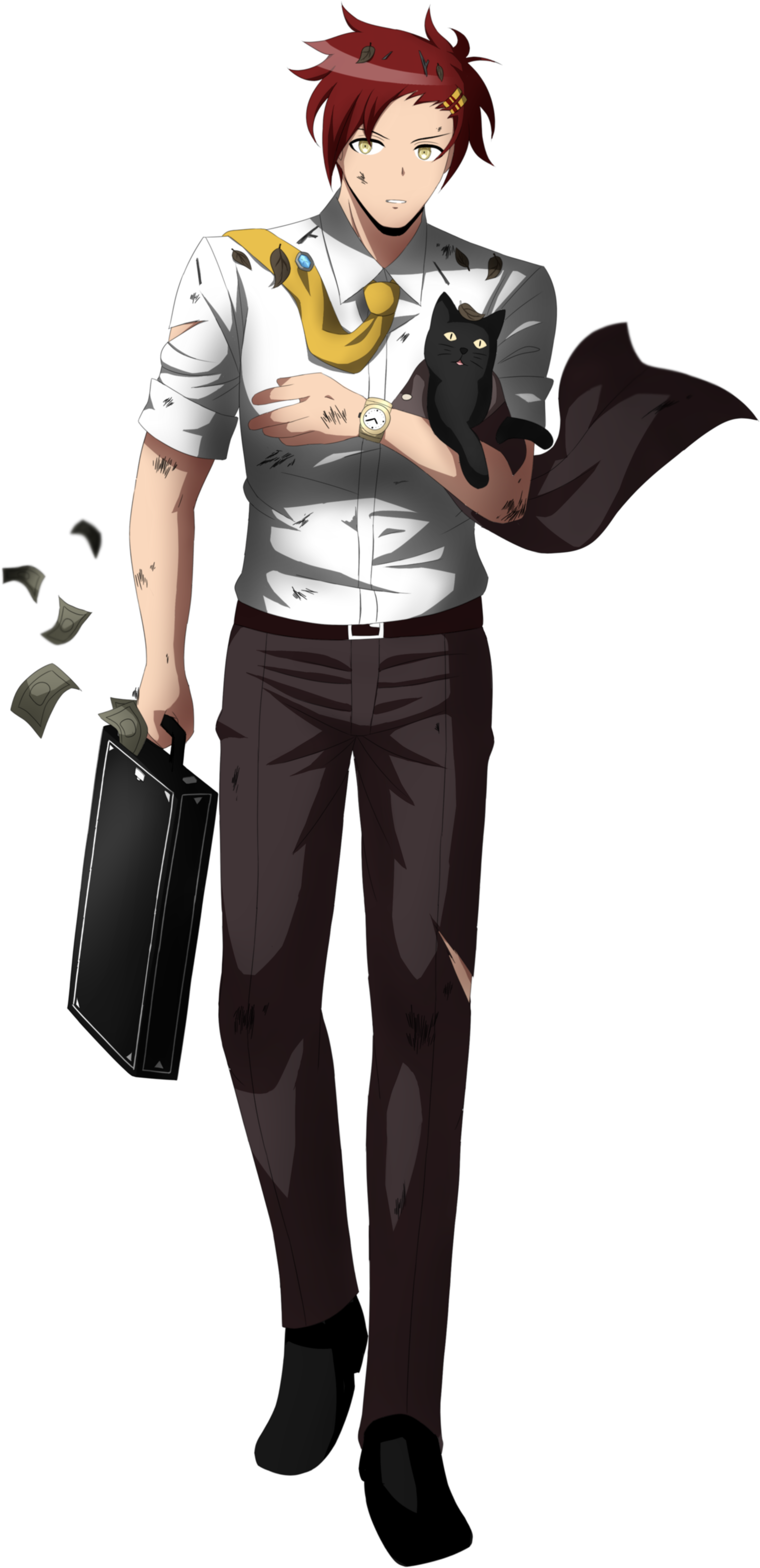 Shinji Homura Shsl Businessman - Police Officer (2593x4668), Png Download