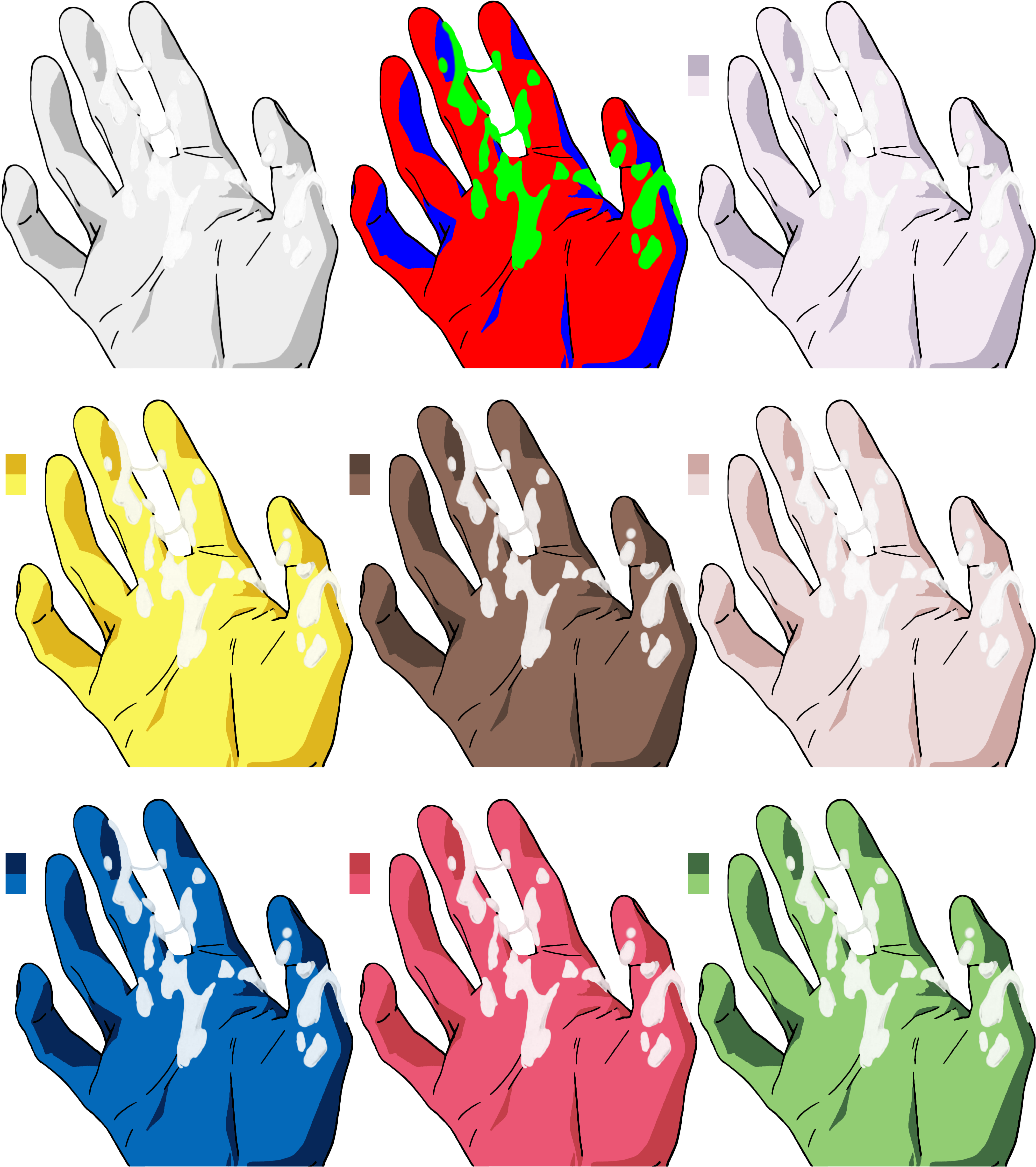 View Shinji Hand And Masks Export , - Mask (4405x5010), Png Download