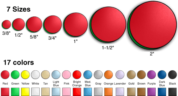 Make Changing Status On A Magnetic Whiteboard, An Instant - Magnet Circles (600x343), Png Download