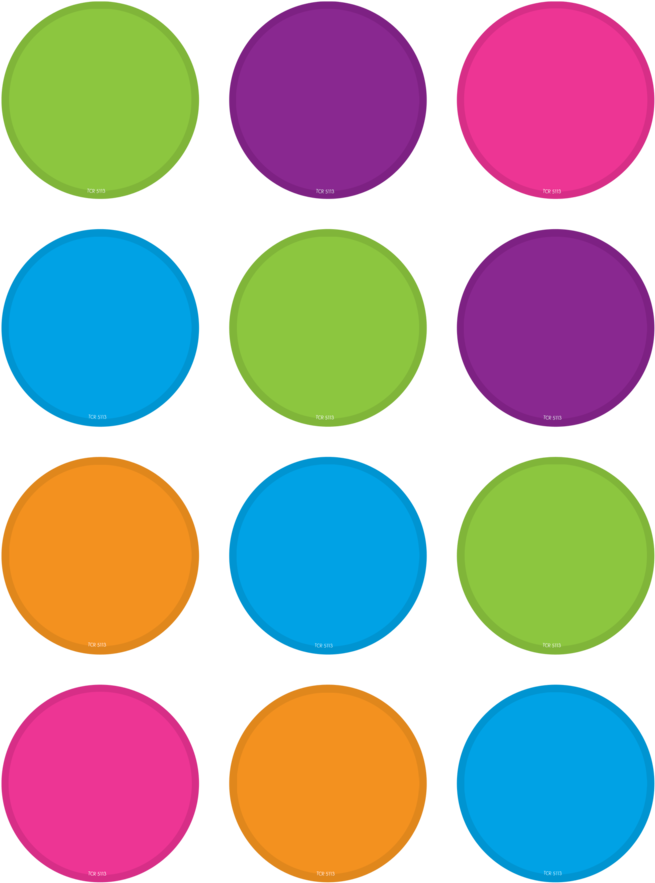 Tcr5113 Bright Circles Mini Accents Image - Blue Green Color (900x900), Png Download