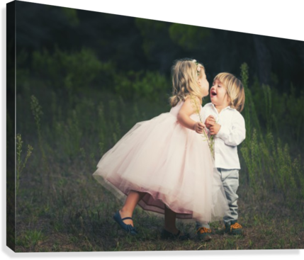 A Young Girl With A Pink Princess Dress Leans In To - Girl (429x367), Png Download