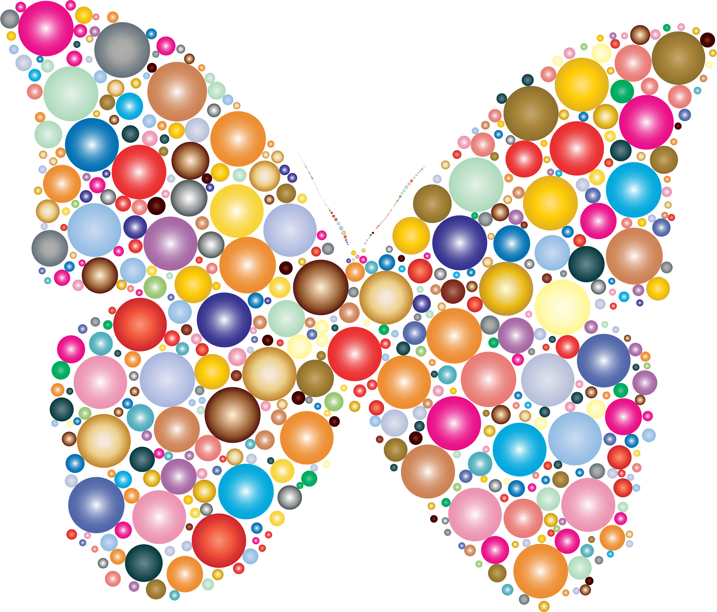 Big Image - Butterfly Circles (2348x2006), Png Download