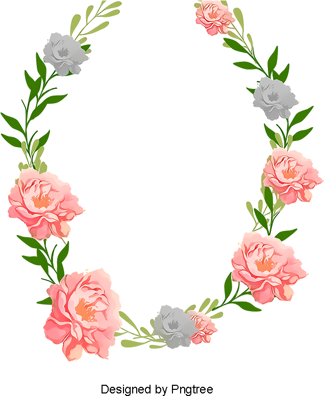 Hand-painted Lace Frame, Simple And Elegant, Flower - Portable Network Graphics (800x800), Png Download