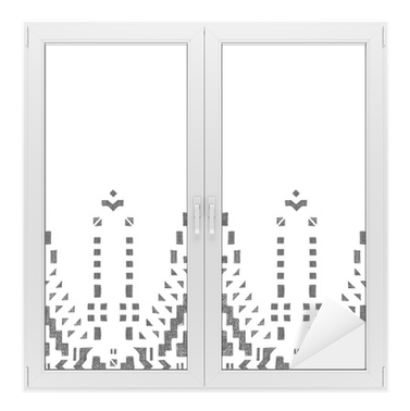 Hand Drawn Tribal Seamless Border Window & Glass Sticker - Door (400x400), Png Download