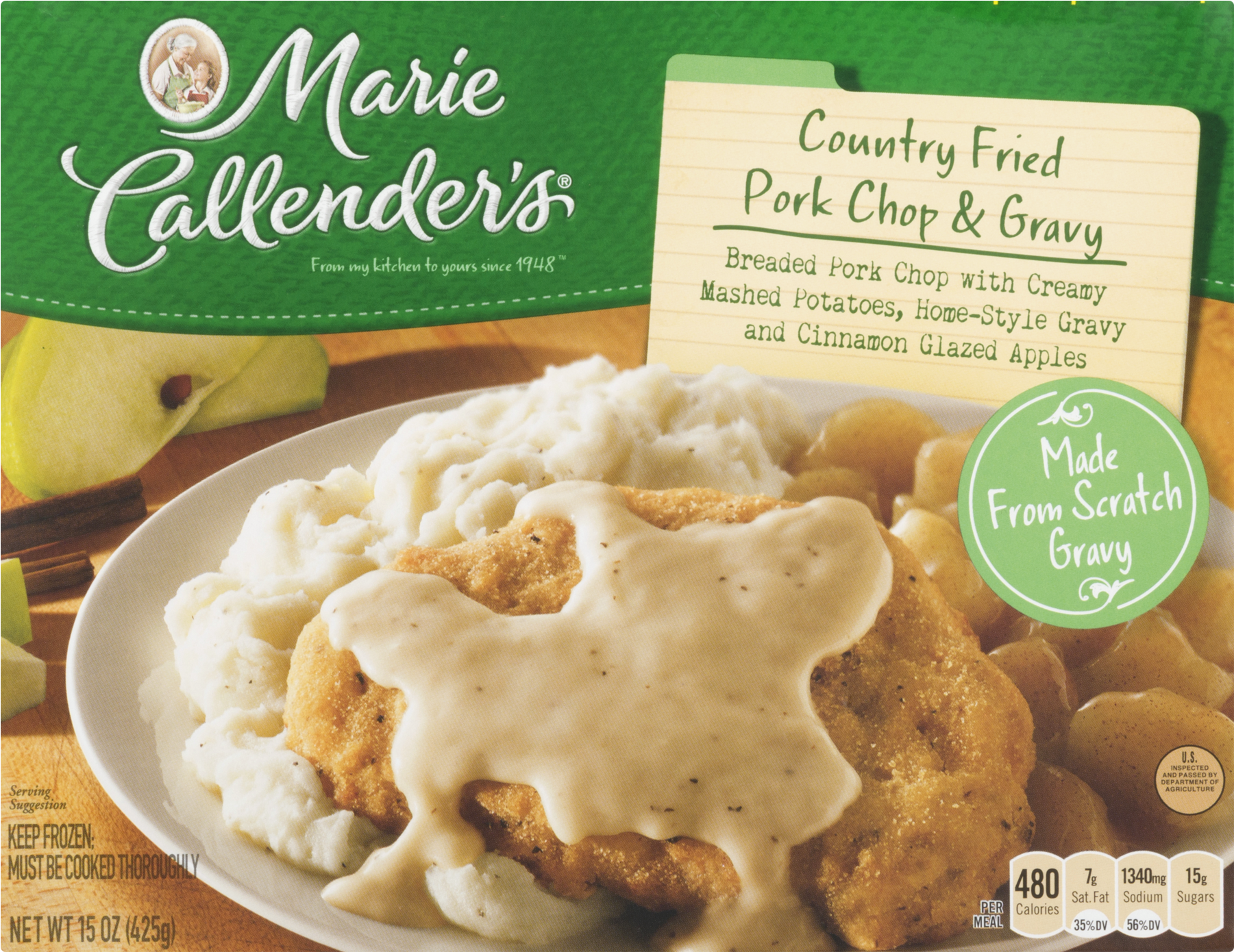 Marie Callender's Frozen Dinner, Country Fried Pork - Marie Callenders Country Fried Pork Chop & Gravy (1800x1800), Png Download