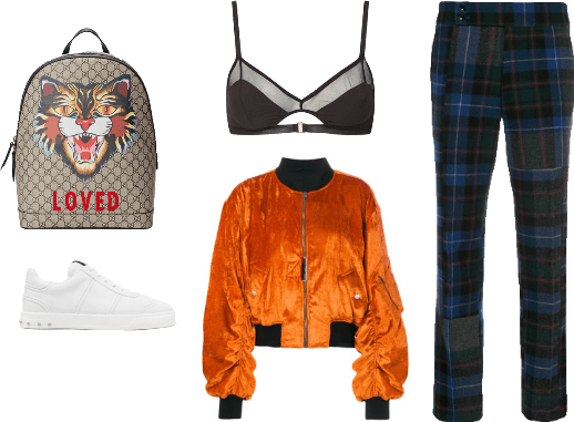 Yeet - Gucci - Angry Cat Print Gg Supreme Backpack - Men - (518x381), Png Download