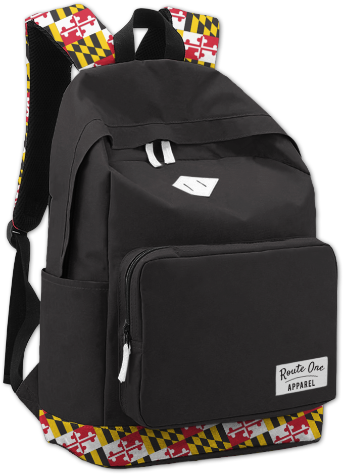 Maryland Flag Outline / Book Bag - Bag (1001x1001), Png Download