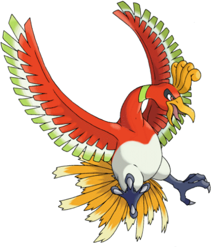 Pokémon Ho-oh - Pokemon Ho Oh Png (487x500), Png Download
