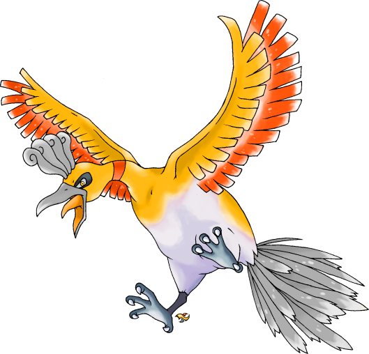 Ho-oh Shiny Version By Xous54 On Deviantart - Shiny Ho Oh (529x508), Png Download
