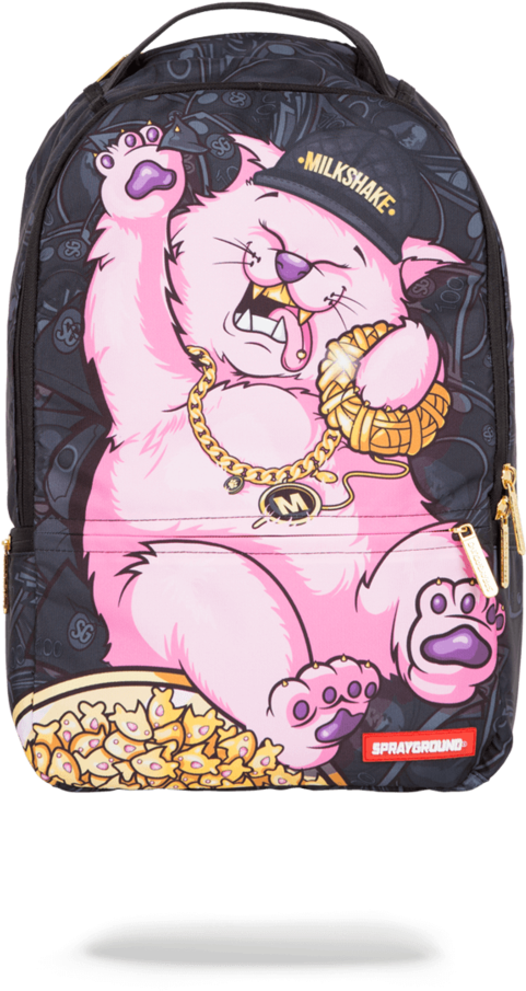 Sprayground Kitten Life Book Bag - Sprayground Kitten Life (802x1023), Png Download